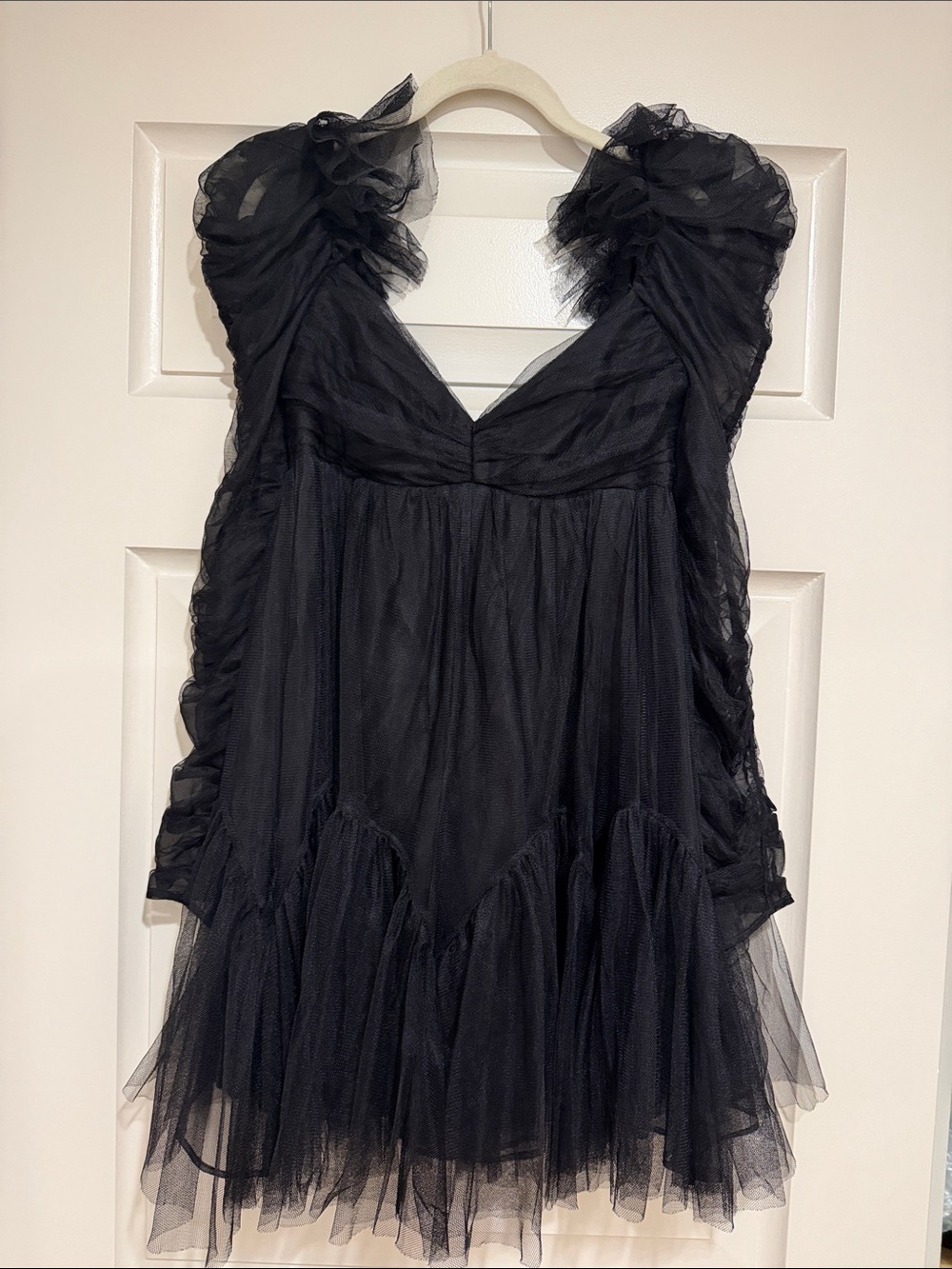 Zimmermann Black Ruffled Tulle Dress for Kids